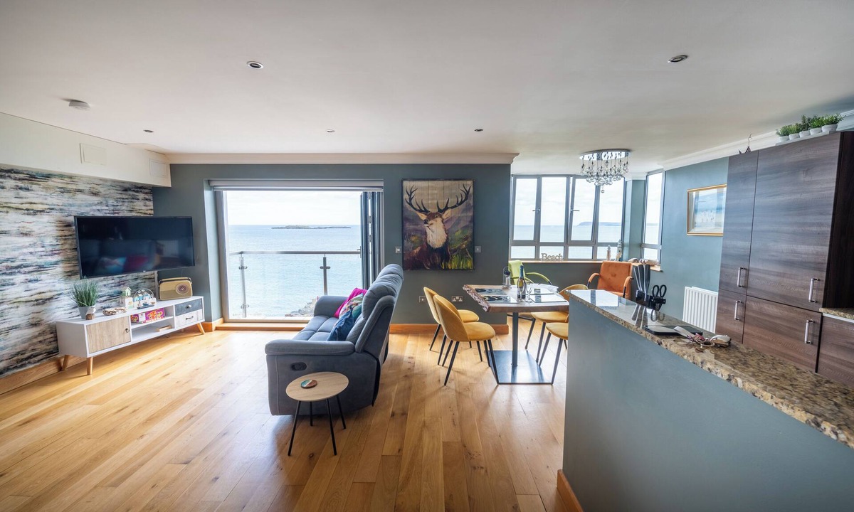 Portrush Apartment | Blue Pool View has Uninterrupted sea views 2/bed apartment with balcony.