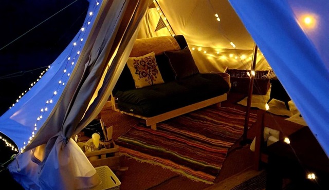 6m xl Bell Tent, Near Whitby, With log Burner