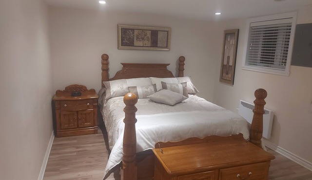 Comfortable apartment, half basement and 3 min walk from Concorde metro station in Laval