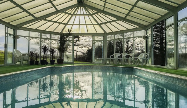 Large 17th Century farmhouse with inglenook fireplace and heated indoor pool